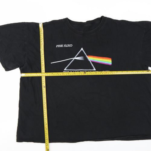 Pink Floyd Unisex Black 2XL Music Graphic T-Shirt Cotton Crew Neck
