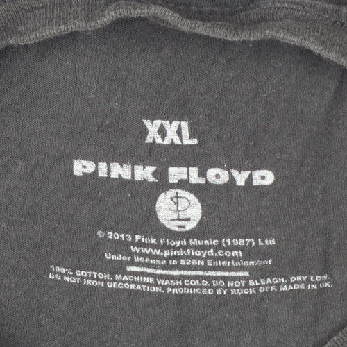 Pink Floyd Unisex Black 2XL Music Graphic T-Shirt Cotton Crew Neck
