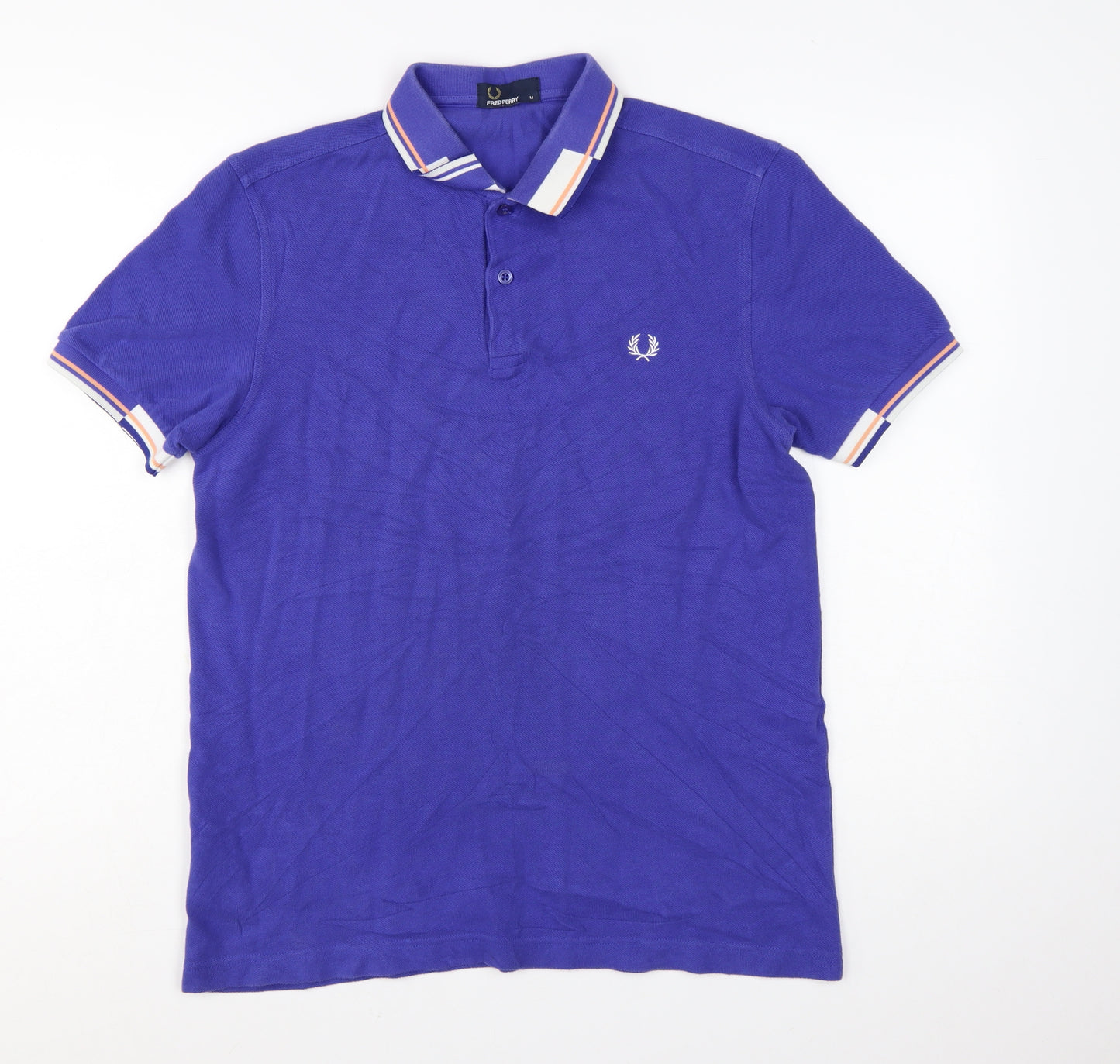 Fred Perry Men's Blue Cotton Polo Shirt M Regular Fit