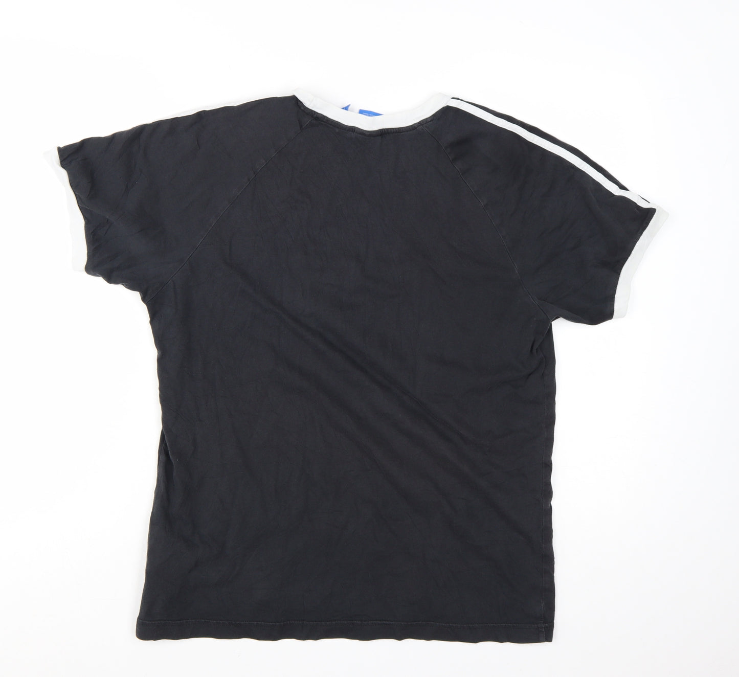 Adidas Men’s Black T-Shirt Size L Retro Sports Crew Neck