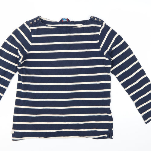 Regatta Women Blue Striped Long Sleeve Breton Cotton Top UK14