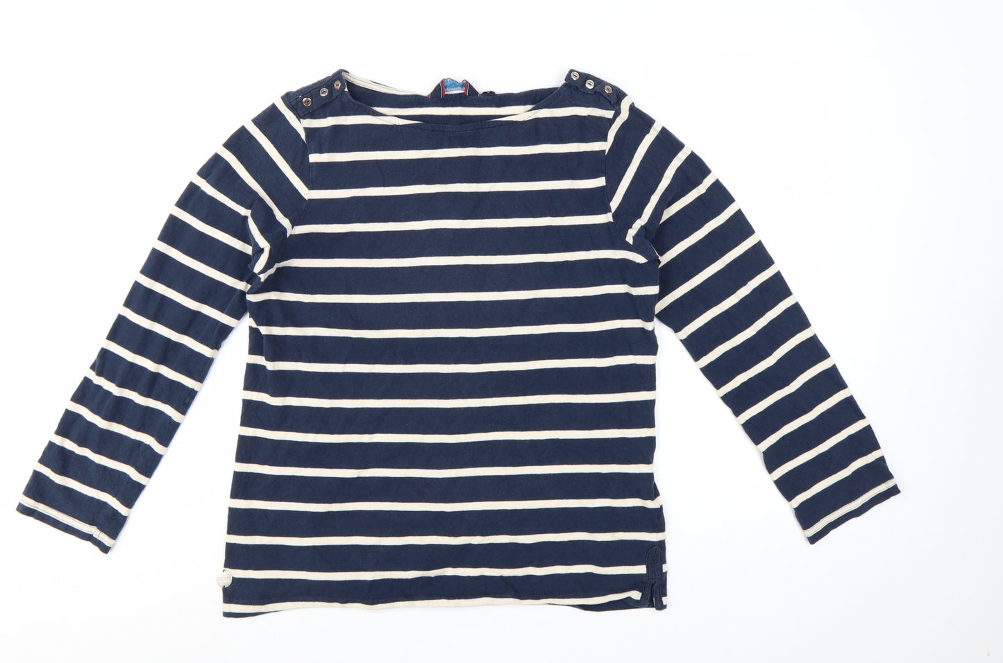 Regatta Women Blue Striped Long Sleeve Breton Cotton Top UK14