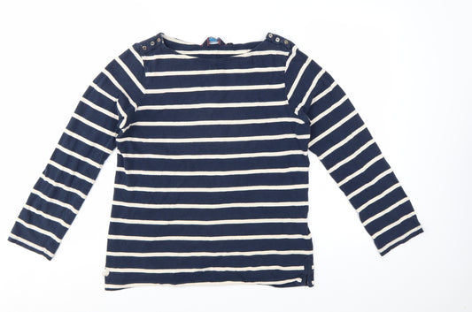 Regatta Women Blue Striped Long Sleeve Breton Cotton Top UK14