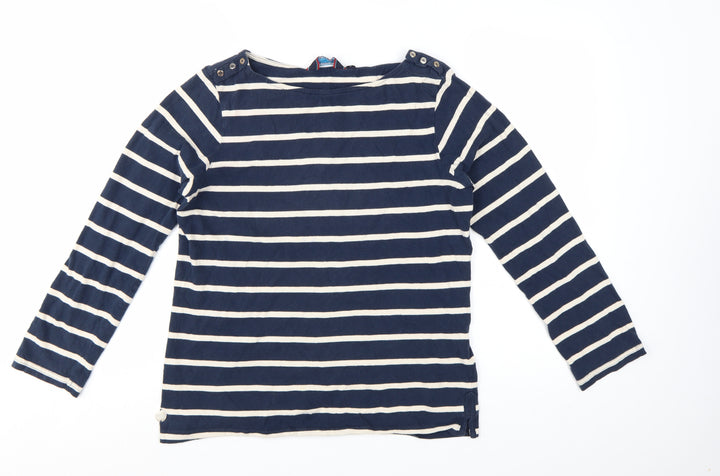 Regatta Women Blue Striped Long Sleeve Breton Cotton Top UK14