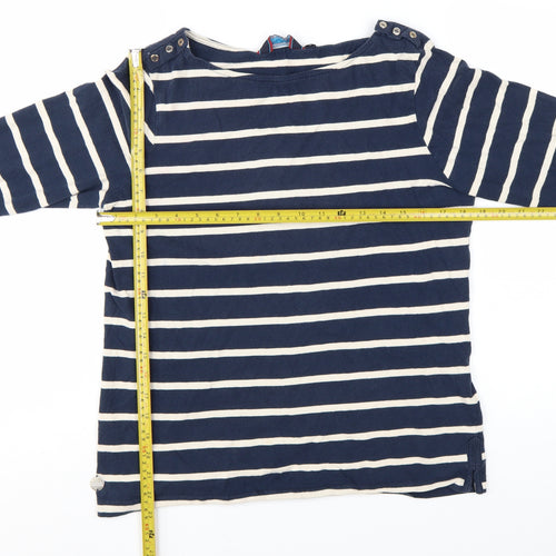 Regatta Women Blue Striped Long Sleeve Breton Cotton Top UK14