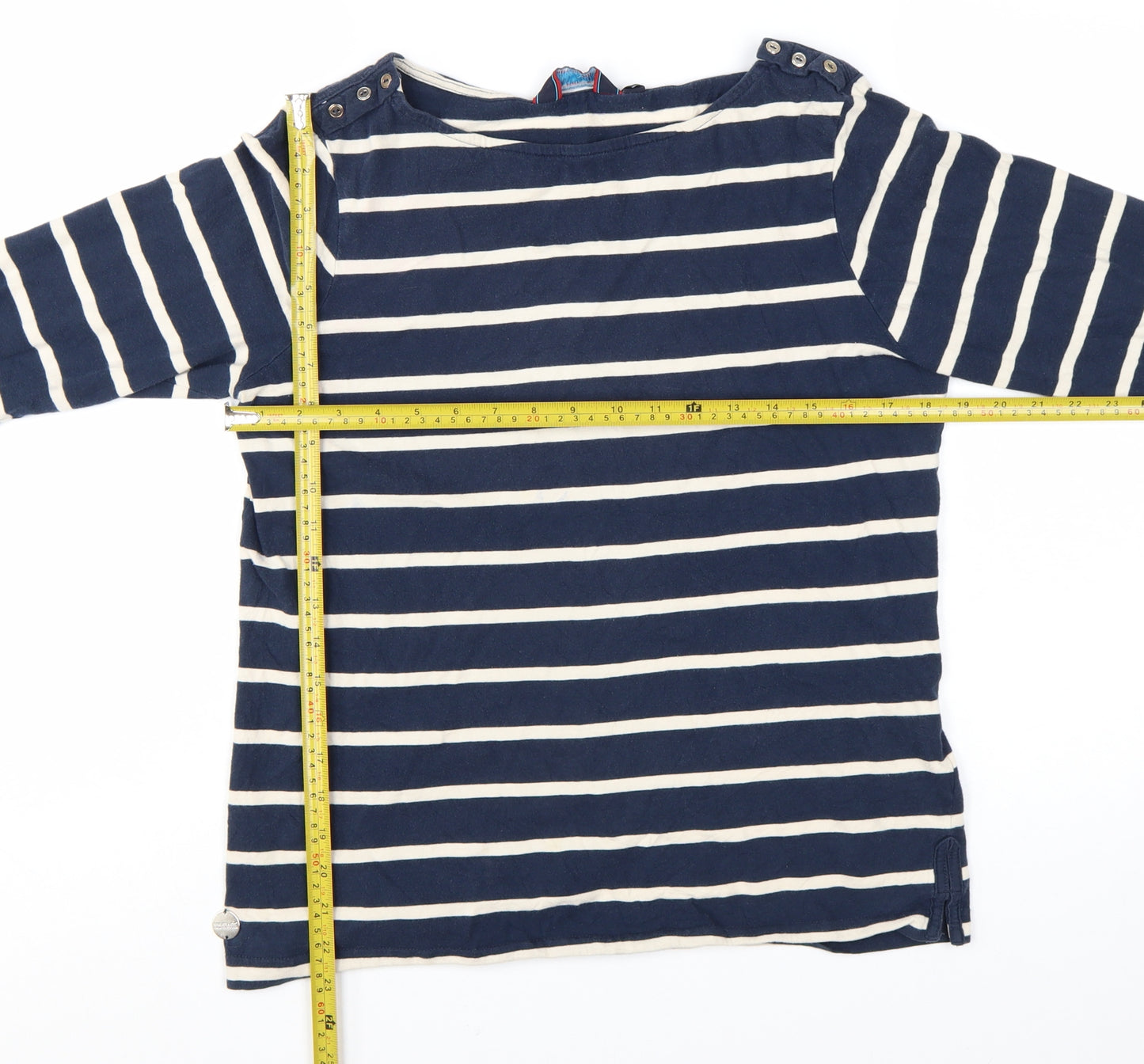 Regatta Women Blue Striped Long Sleeve Breton Cotton Top UK14
