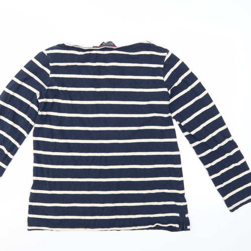 Regatta Women Blue Striped Long Sleeve Breton Cotton Top UK14