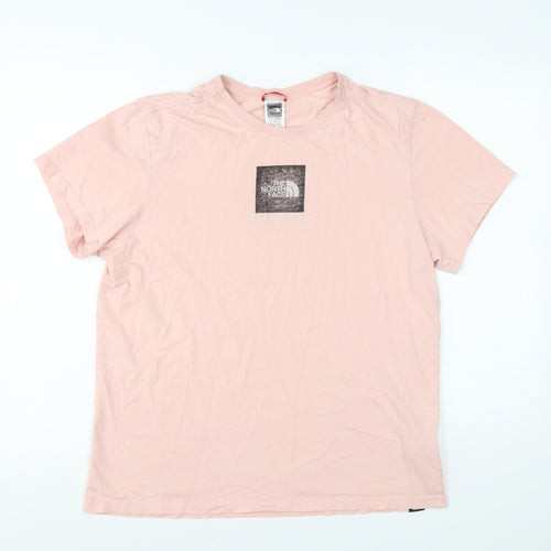 The North Face Men's Pink Graphic Logo Cotton T-Shirt Size L