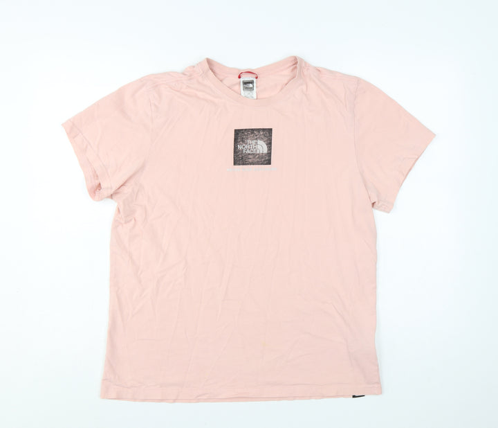 The North Face Men's Pink Graphic Logo Cotton T-Shirt Size L