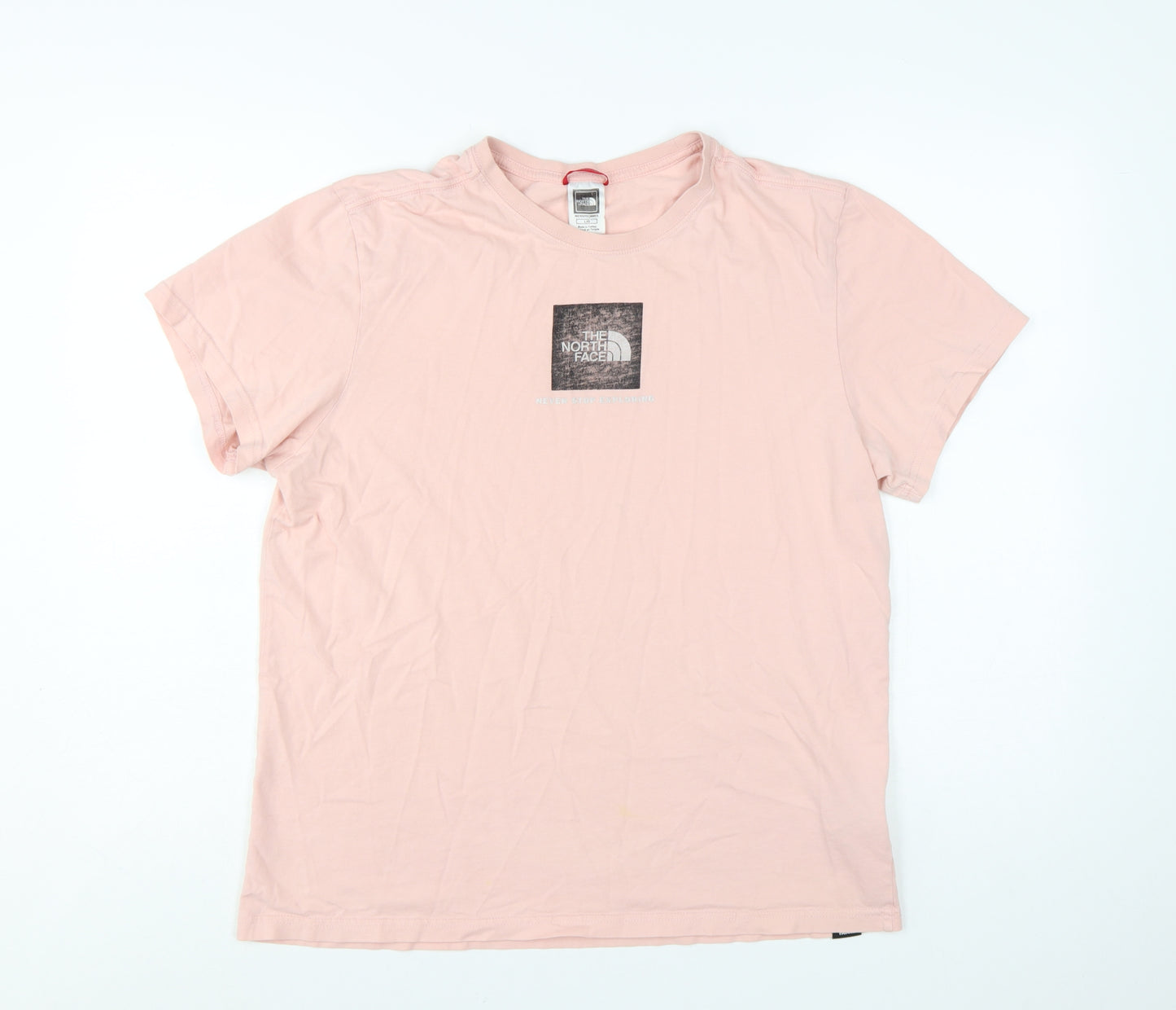 The North Face Men's Pink Graphic Logo Cotton T-Shirt Size L