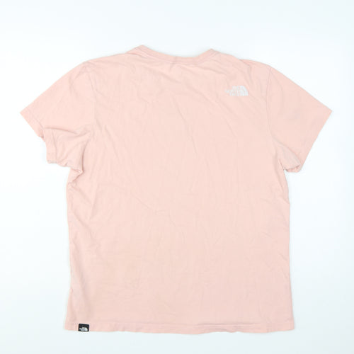 The North Face Men's Pink Graphic Logo Cotton T-Shirt Size L
