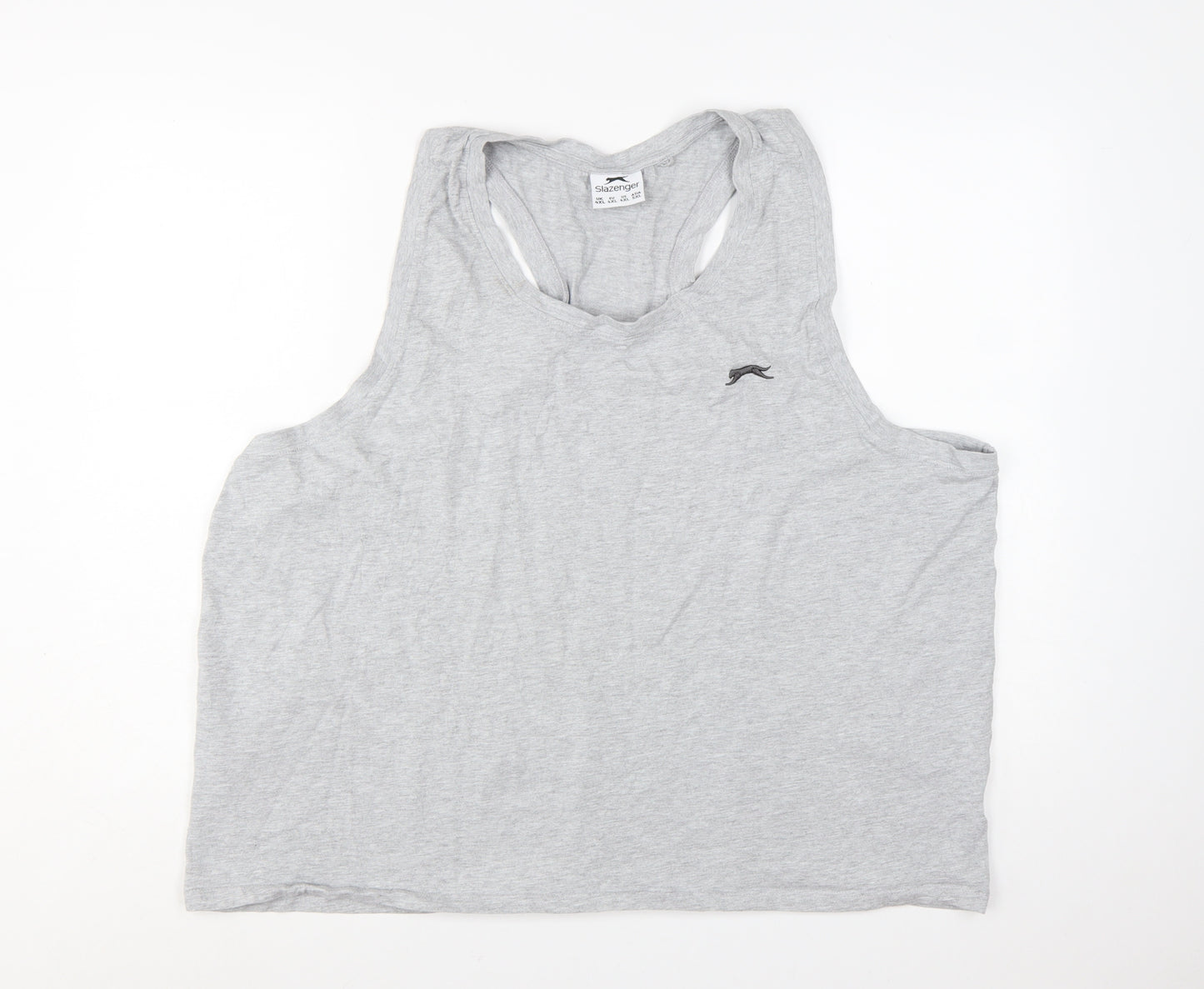 Slazenger Men's Grey 4XL Sleeveless Gym T-Shirt