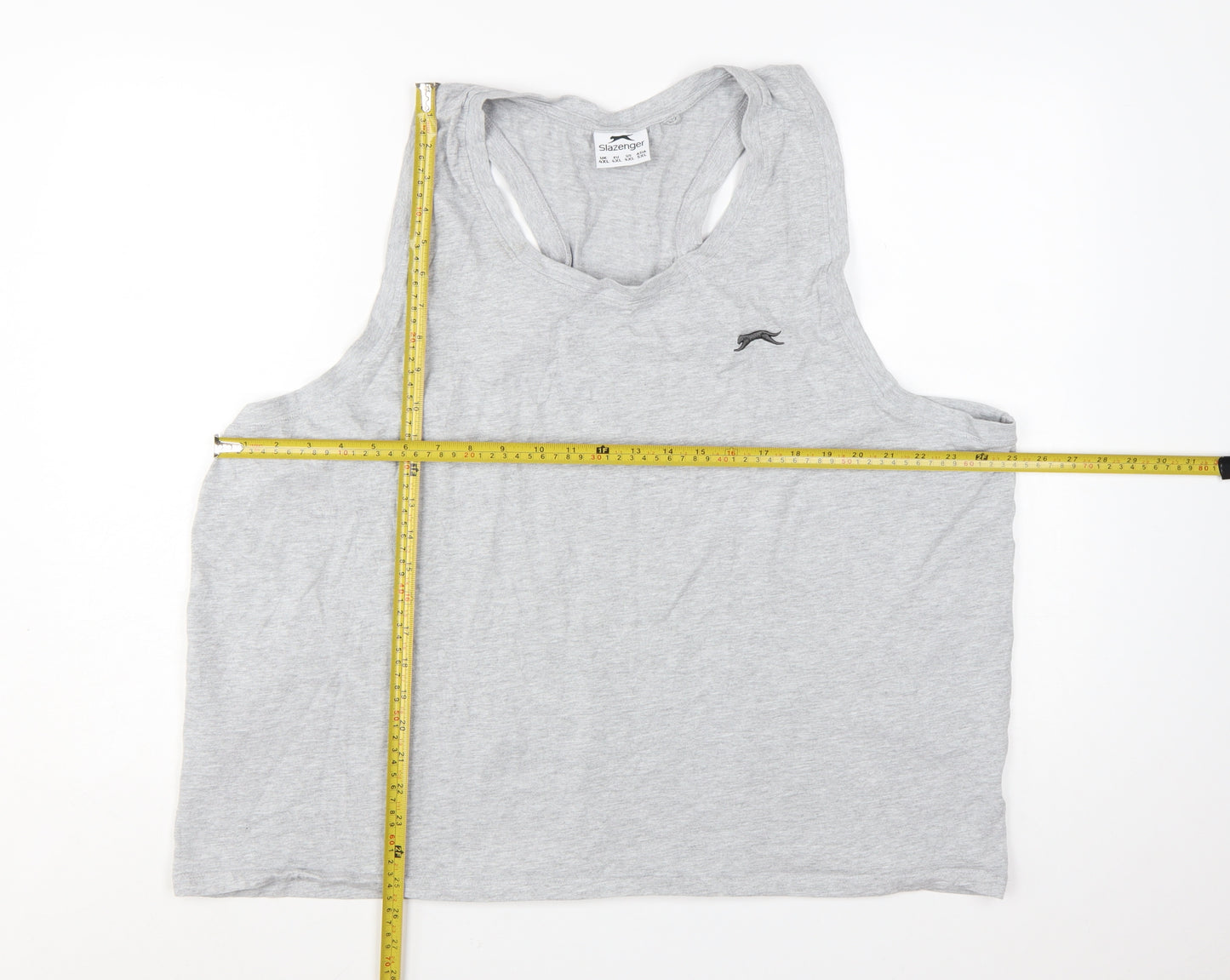 Slazenger Men's Grey 4XL Sleeveless Gym T-Shirt