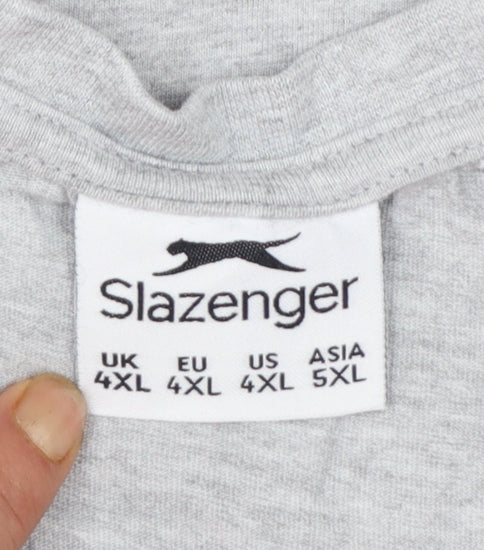 Slazenger Men's Grey 4XL Sleeveless Gym T-Shirt