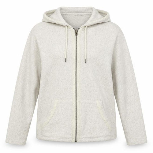 Mountain Warehouse Women Beige Full Zip Hoodie UK 16 Fleece Jacket