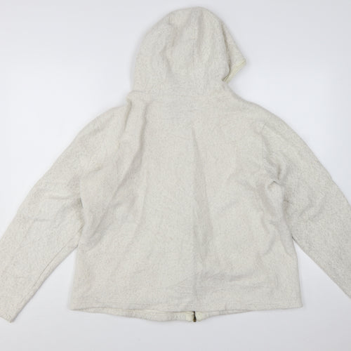 Mountain Warehouse Women Beige Full Zip Hoodie UK 16 Fleece Jacket
