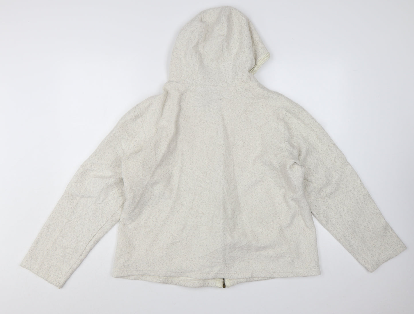 Mountain Warehouse Women Beige Full Zip Hoodie UK 16 Fleece Jacket
