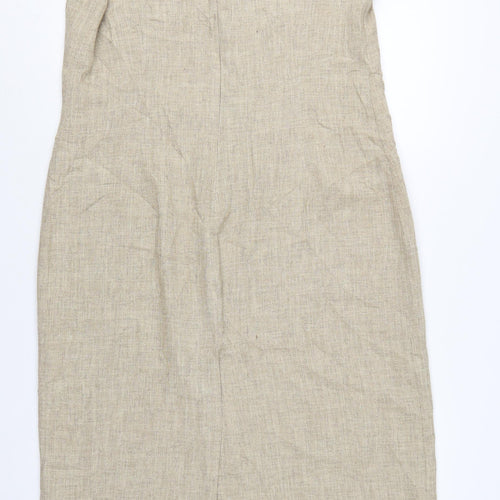 Marks and Spencer Women Beige Size 18 Sheath Knee Length Dress