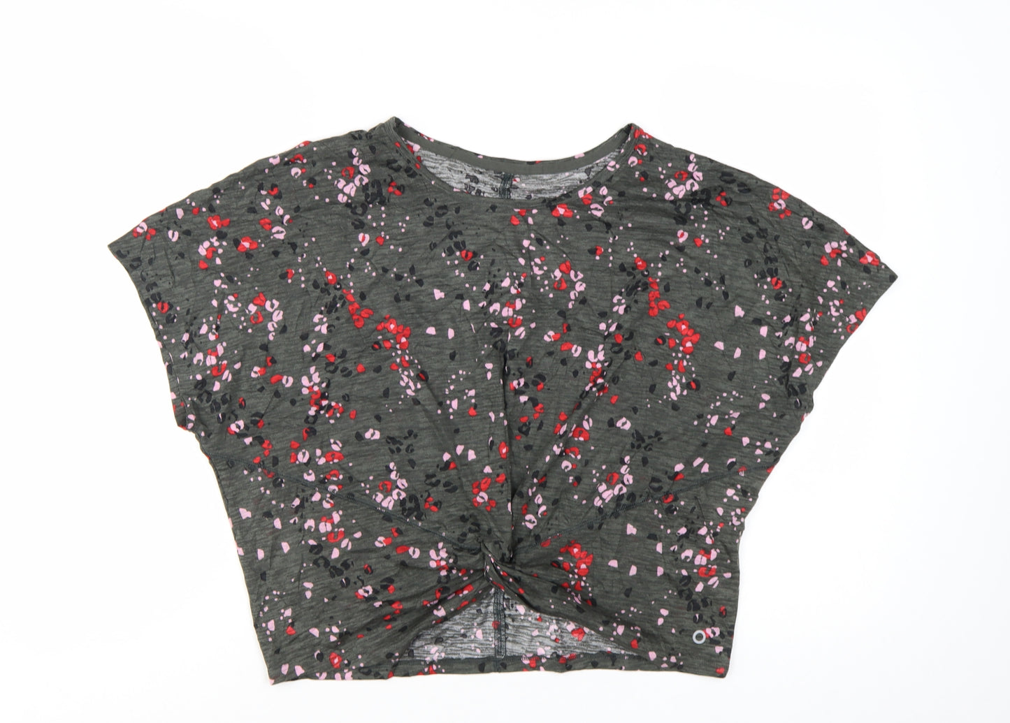 Marks and Spencer Women’s Multicoloured Cropped Floral T-Shirt Size 16