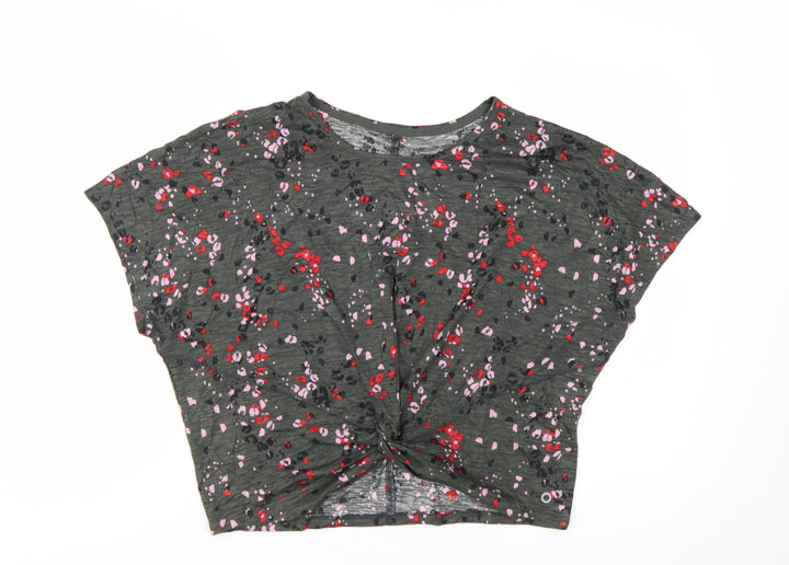 Marks and Spencer Women’s Multicoloured Cropped Floral T-Shirt Size 16