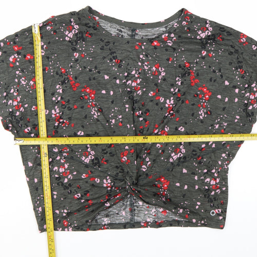 Marks and Spencer Women’s Multicoloured Cropped Floral T-Shirt Size 16