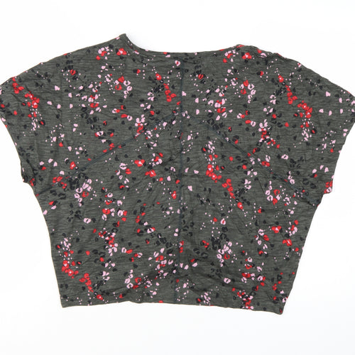 Marks and Spencer Women’s Multicoloured Cropped Floral T-Shirt Size 16