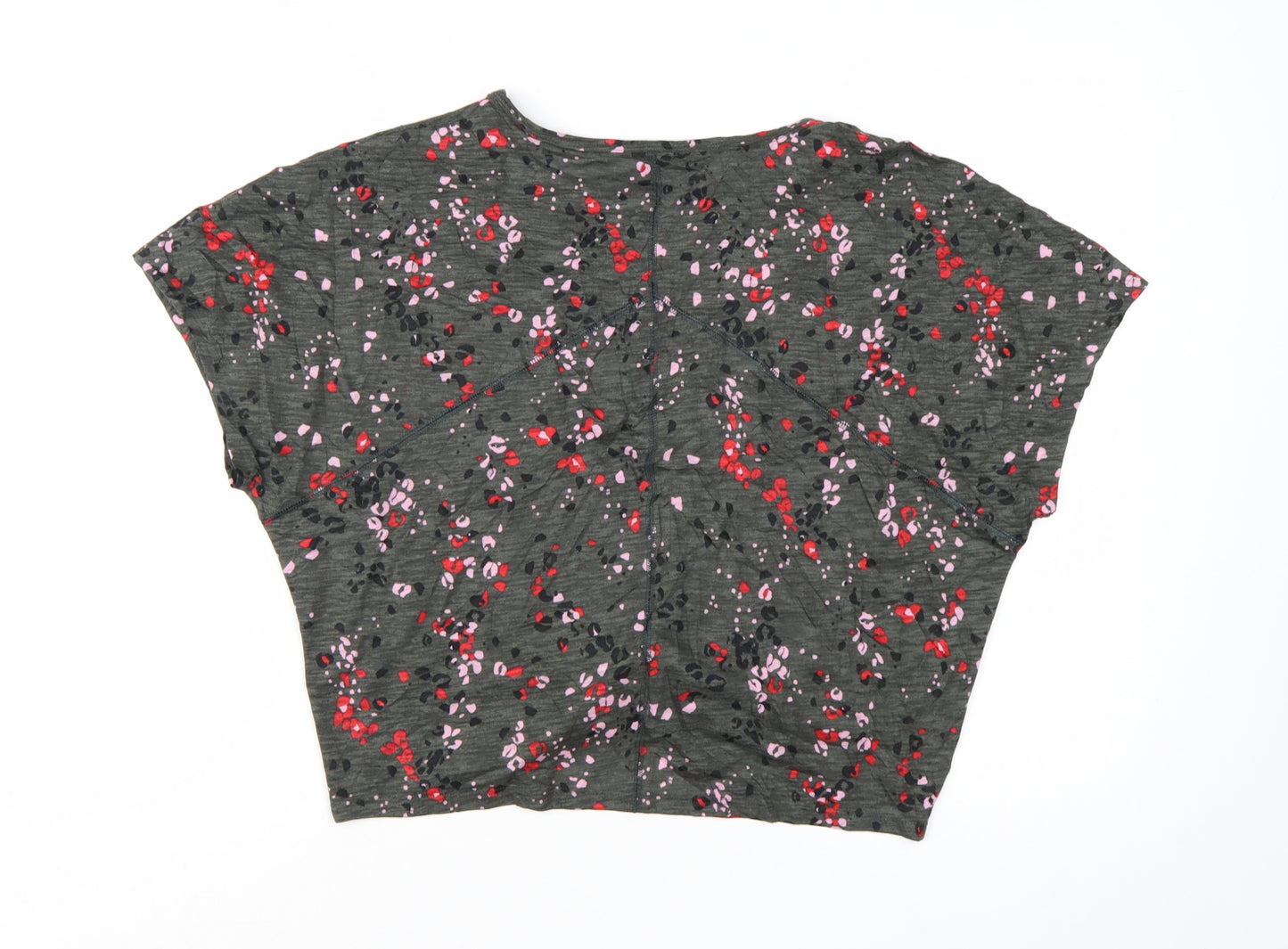 Marks and Spencer Women’s Multicoloured Cropped Floral T-Shirt Size 16