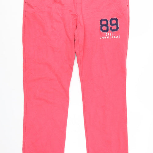 Esmara Womens Pink Cotton Blend Sweatpants L Casual Drawstring