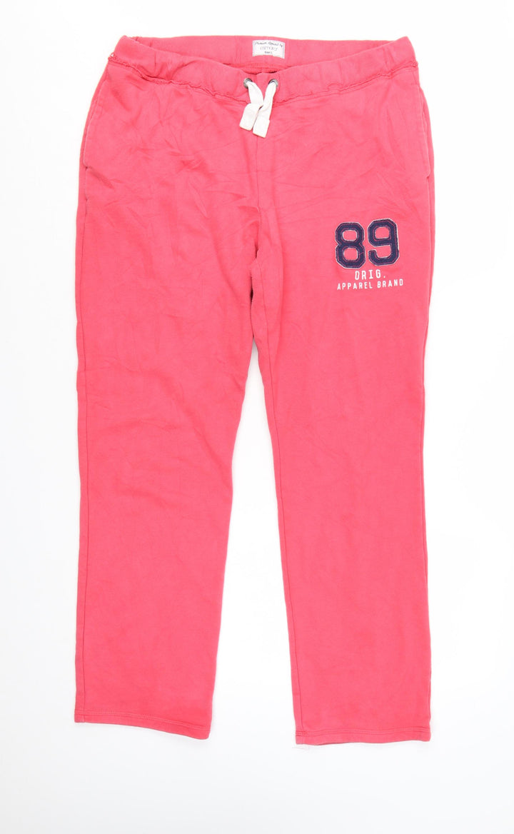 Esmara Womens Pink Cotton Blend Sweatpants L Casual Drawstring