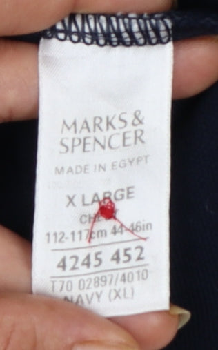 Marks and Spencer Mens Blue England Football Polo Shirt XL