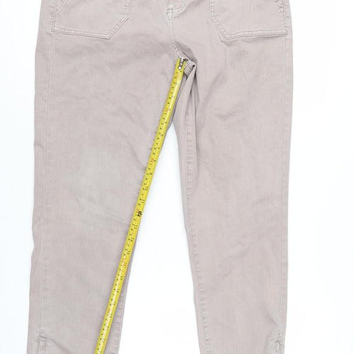 Marks and Spencer Women Beige Tapered Jeans Size 14 Regular Fit