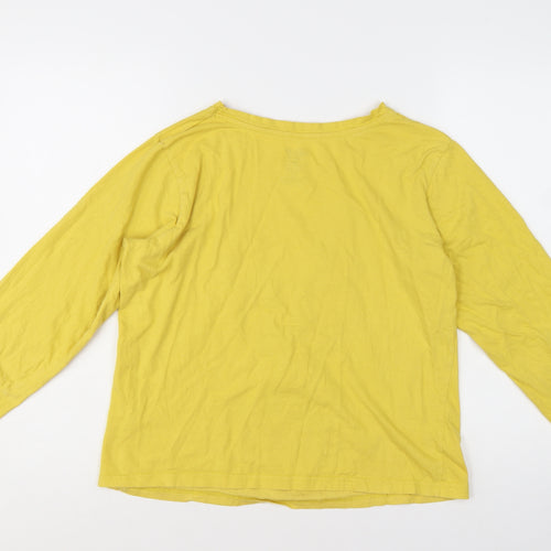 Primark Looney Tunes Women’s Yellow Cotton Bugs Bunny Long Sleeve Pyjama Top Size 12-14