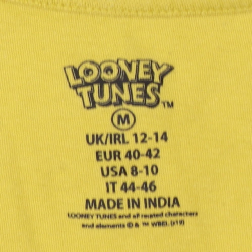 Primark Looney Tunes Women’s Yellow Cotton Bugs Bunny Long Sleeve Pyjama Top Size 12-14