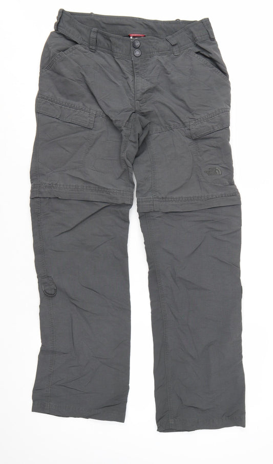The North Face Womens Grey Cargo Convertible Trousers Size 6