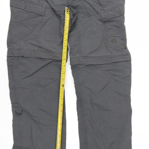 The North Face Womens Grey Cargo Convertible Trousers Size 6