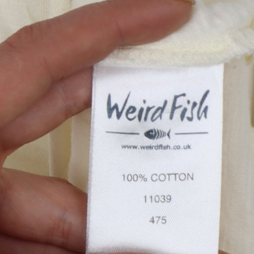 Weird Fish Women's Ivory 100% Cotton Sleeveless Tank Top Size 16