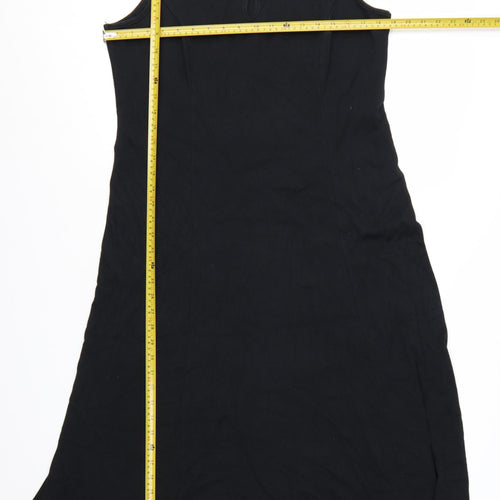 Wardrobe Women’s Black Cotton A-Line Sleeveless Dress Size 16