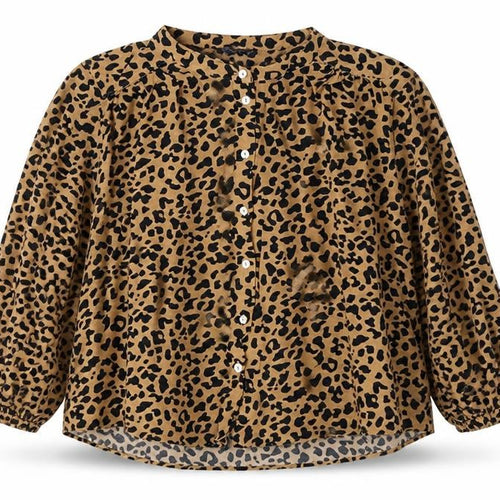 Marks and Spencer Women's Brown Animal Print Long Sleeve Blouse Size 20