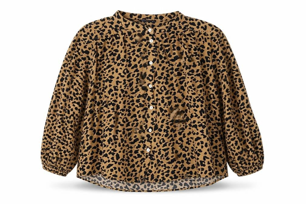 Marks and Spencer Women's Brown Animal Print Long Sleeve Blouse Size 20