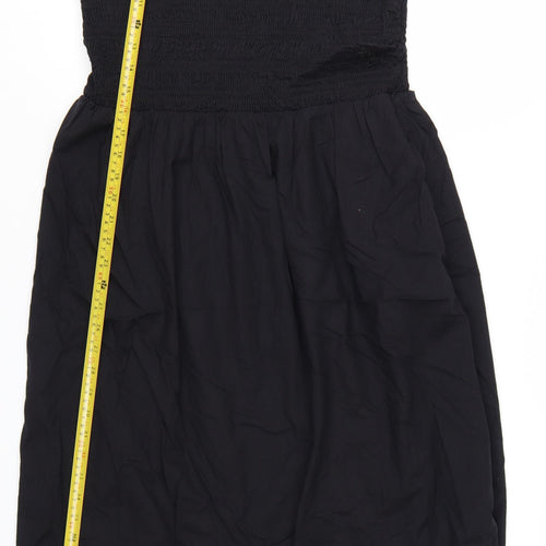 Marks and Spencer Women’s Black Cotton A-Line Knee Length Summer Dress Size 18