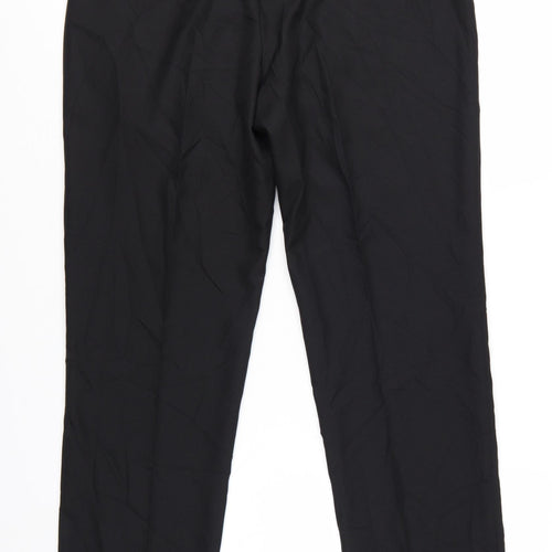 Marks and Spencer Men's Black Regular Fit Dress Pants 34W 29L
