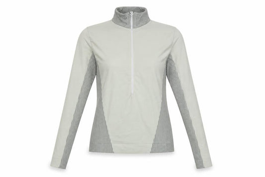 Urban Outfitters Women Grey High Neck Long Sleeve 1/4 Zip Active Top Size S