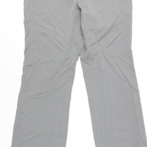 Marks and Spencer Women Grey Straight Leg Dress Pants Size 10 Regular