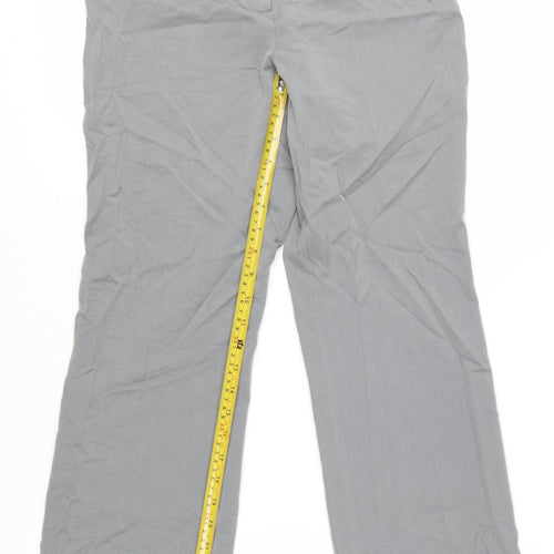 Marks and Spencer Women Grey Straight Leg Dress Pants Size 10 Regular