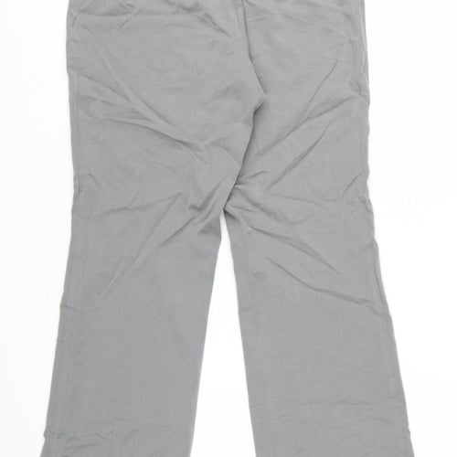 Marks and Spencer Women Grey Straight Leg Dress Pants Size 10 Regular