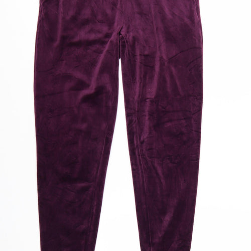 Beloved Women’s Purple Velour Jogger Trousers Size S
