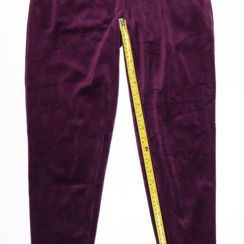 Beloved Women’s Purple Velour Jogger Trousers Size S