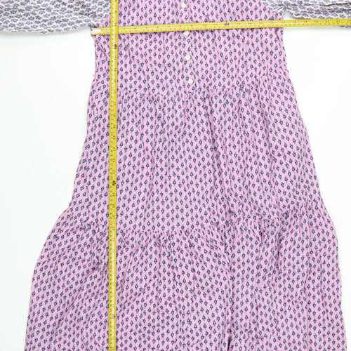 Marks and Spencer Women's Pink Floral Swing Dress Size 12