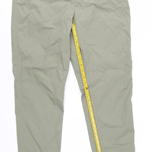 Marks and Spencer Women's Green Chino Trousers Size 14 Regular Fit