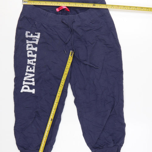 Pineapple Womens Navy Blue S Jogger Sweatpants Cotton